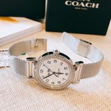 Buy Shop Coach Madison White Dial Silver Mesh Bracelet Watch for Women - 14502651 USA Online