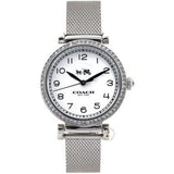 Buy Shop Coach Madison White Dial Silver Mesh Bracelet Watch for Women - 14502651 USA Online