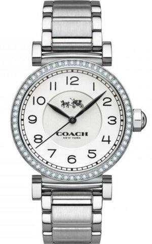 Buy Shop Coach Madison White Dial Silver Steel Strap Watch for Women - 14502396 USA Online