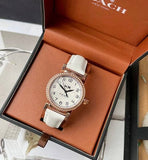 Buy Shop Coach Madison White Dial White Leather Strap Watch for Women - 14502401 USA Online