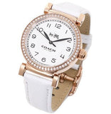 Buy Shop Coach Madison White Dial White Leather Strap Watch for Women - 14502401 USA Online