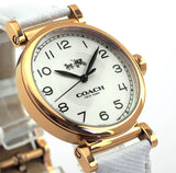 Buy Shop Coach Madison White Dial White Leather Strap Watch for Women - 14502401 USA Online