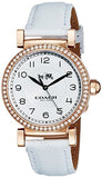 Buy Shop Coach Madison White Dial White Leather Strap Watch for Women - 14502401 USA Online