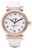 Buy Shop Coach Madison White Dial White Leather Strap Watch for Women - 14502401 USA Online