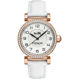 Buy Shop Coach Madison White Dial White Leather Strap Watch for Women - 14502401 USA Online