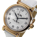 Buy Shop Coach Madison White Dial White Leather Strap Watch for Women - 14502408 USA Online