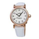 Buy Shop Coach Madison White Dial White Leather Strap Watch for Women - 14502408 USA Online