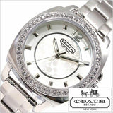 Buy Shop Coach Mini Boyfriend Diamonds Silver Dial Silver Steel Strap Watch for Women - 14501699 USA Online