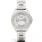 Buy Shop Coach Mini Boyfriend Diamonds Silver Dial Silver Steel Strap Watch for Women - 14501699 USA Online