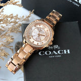 Buy Shop Coach Mini Boyfriend Rose Gold Dial Rose Gold Steel Strap Watch for Women - 14501701 USA Online