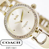 Buy Shop Coach Park Diamonds Gold Dial Gold Steel Strap Watch for Women - 14503171 USA Online