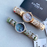 Buy Shop Coach Park Mother of Pearl Blue Dial Silver Steel Strap Watch for Women - 14503224 USA Online