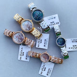 Buy Shop Coach Park Mother of Pearl Blue Dial Silver Steel Strap Watch for Women - 14503224 USA Online