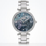 Buy Shop Coach Park Mother of Pearl Blue Dial Silver Steel Strap Watch for Women - 14503224 USA Online