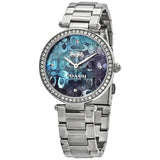 Buy Shop Coach Park Mother of Pearl Blue Dial Silver Steel Strap Watch for Women - 14503224 USA Online