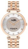 Buy Shop Coach Park Silver Dial Rose Gold Steel Strap Watch for Women - 14503736 USA Online