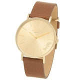 Buy Shop Coach Perry Analog Gold Dial Brown Leather Strap Watch for Women - 14503331-C USA Online