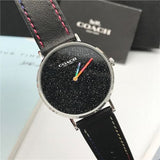 Buy Shop Coach Perry Black Dial Black Leather Strap Watch for Women - 14503033 USA Online