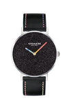 Buy Shop Coach Perry Black Dial Black Leather Strap Watch for Women - 14503033 USA Online