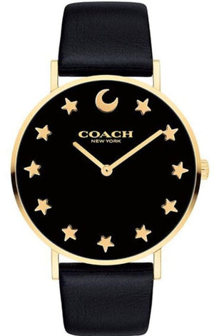 Buy Shop Coach Perry Black Dial Black Leather Strap Watch for Women - 14503042 USA Online