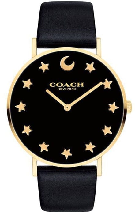 Buy Shop Coach Perry Black Dial Black Leather Strap Watch for Women - 14503042 USA Online