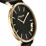 Buy Shop Coach Perry Black Dial Black Leather Strap Watch for Women - 14503333 USA Online