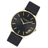 Buy Shop Coach Perry Black Dial Black Leather Strap Watch for Women - 14503333 USA Online
