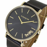 Buy Shop Coach Perry Black Dial Black Leather Strap Watch for Women - 14503333 USA Online