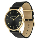 Buy Shop Coach Perry Black Dial Black Leather Strap Watch for Women - 14503333 USA Online