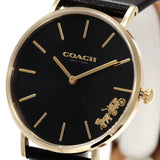 Buy Shop Coach Perry Black Dial Black Leather Strap Watch for Women - 14503333 USA Online
