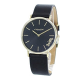 Buy Shop Coach Perry Black Dial Black Leather Strap Watch for Women - 14503333 USA Online
