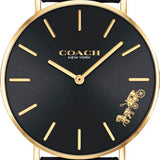 Buy Shop Coach Perry Black Dial Black Leather Strap Watch for Women - 14503333 USA Online