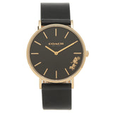 Buy Shop Coach Perry Black Dial Black Leather Strap Watch for Women - 14503333 USA Online