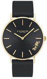 Buy Shop Coach Perry Black Dial Black Leather Strap Watch for Women - 14503333 USA Online