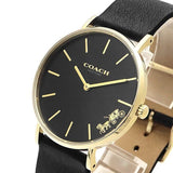 Buy Shop Coach Perry Black Dial Black Leather Strap Watch for Women - 14503333-C USA Online