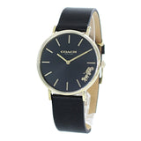 Buy Shop Coach Perry Black Dial Black Leather Strap Watch for Women - 14503333-C USA Online