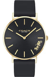 Buy Shop Coach Perry Black Dial Black Leather Strap Watch for Women - 14503333-C USA Online