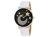 Buy Shop Coach Perry Black Dial White Leather Strap Watch for Women - 14503041 USA Online