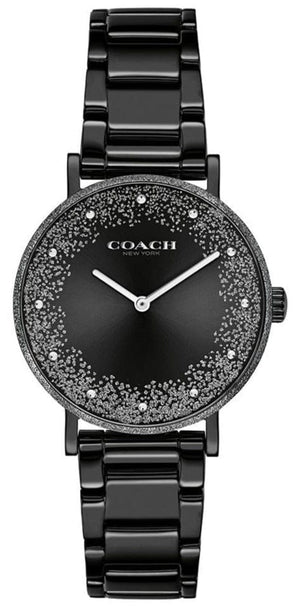 Buy Shop Coach Perry Black Ion Plated Dial Black Steel Strap Watch for Women - 14503641 USA Online