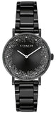 Buy Shop Coach Perry Black Ion Plated Dial Black Steel Strap Watch for Women - 14503641 USA Online