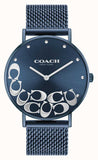 Buy Shop Coach Perry Blue Dial Blue Mesh Bracelet Watch for Women - 14503824 USA Online