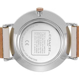 Buy Shop Coach Perry Blue Mother of Pearl Dial White Leather Strap Watch for Women - 14503270 USA Online