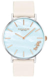 Buy Shop Coach Perry Blue Mother of Pearl Dial White Leather Strap Watch for Women - 14503270 USA Online