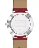 Buy Shop Coach Perry Coffee Brown Dial Red Leather Strap Watch for Women - 14503474 USA Online