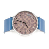 Buy Shop Coach Perry Coffee Dial Blue Leather Strap Watch for Women - 14503475 USA Online