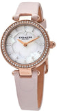 Buy Shop Coach Perry Diamonds Mother of Pearl Dial Pink Leather Strap Watch for Women - 14503190 USA Online