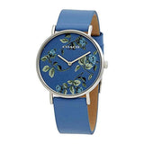 Buy Shop Coach Perry Floral Blue Dial Blue Leather Strap Watch for Women - 14503294 USA Online