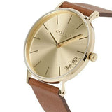 Buy Shop Coach Perry Gold Dial Brown Leather Strap Watch for Women - 14503331 USA Online