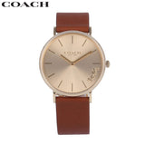 Buy Shop Coach Perry Gold Dial Brown Leather Strap Watch for Women - 14503331 USA Online