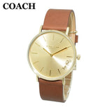 Buy Shop Coach Perry Gold Dial Brown Leather Strap Watch for Women - 14503331 USA Online